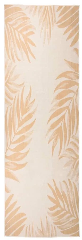 vidaXL Covor de exterior, model frunze, 80x250 cm, țesătură plată