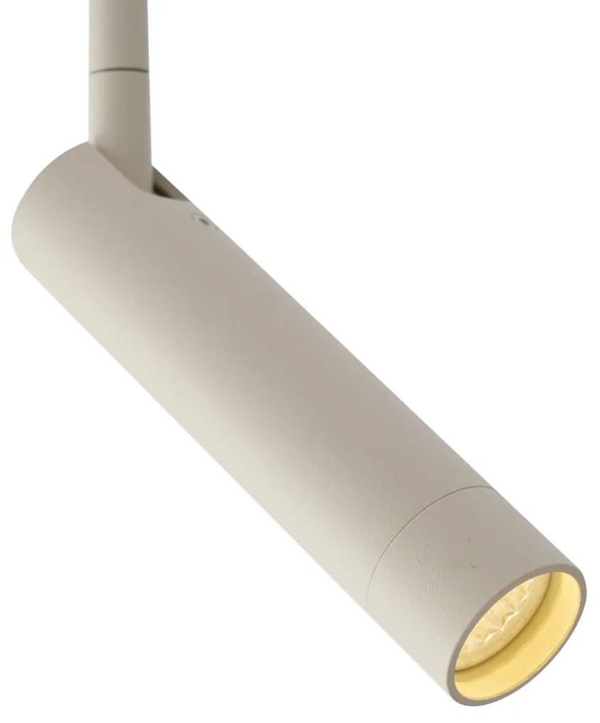 Spot modern bej cu alb pentru sistem de șină monofazat - Iconic Ivy