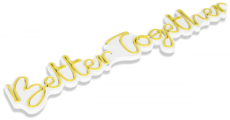 Semn Luminos LED Better Together, Galben