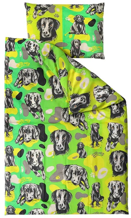 Lenjerie de pat din bumbac ARTEMIS verde, 100% bumbac Dimensiune lenjerie de pat: 70 x 90 cm | 140 x 200 cm