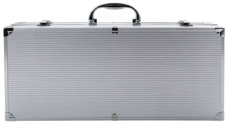 Set de 11 ustensile de grătar Klausberg KB 7901, Geantă de transport, Mânere ergonomice, Oțel inoxidabil, Inox