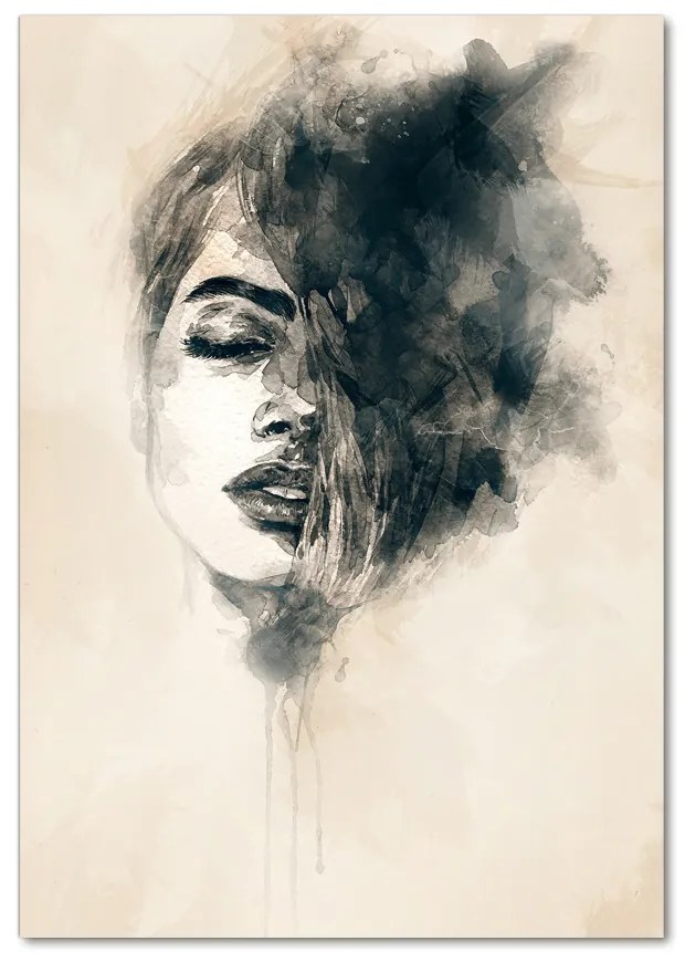Tablou pe pe sticlă Abstracție femeie