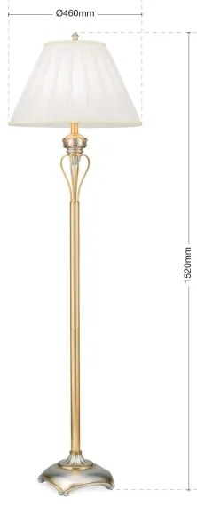 Lampadar Orion Stl 12-1097/1 TIZIA 1xE27/60W/230V alb/auriu/patină