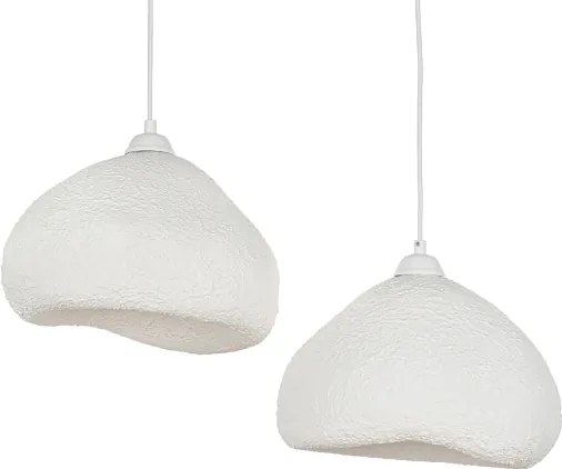 Brilagi - Lampă suspendată pe cablu WABI SABI, 2xE27/40W/230V, Ø 45 cm, alb