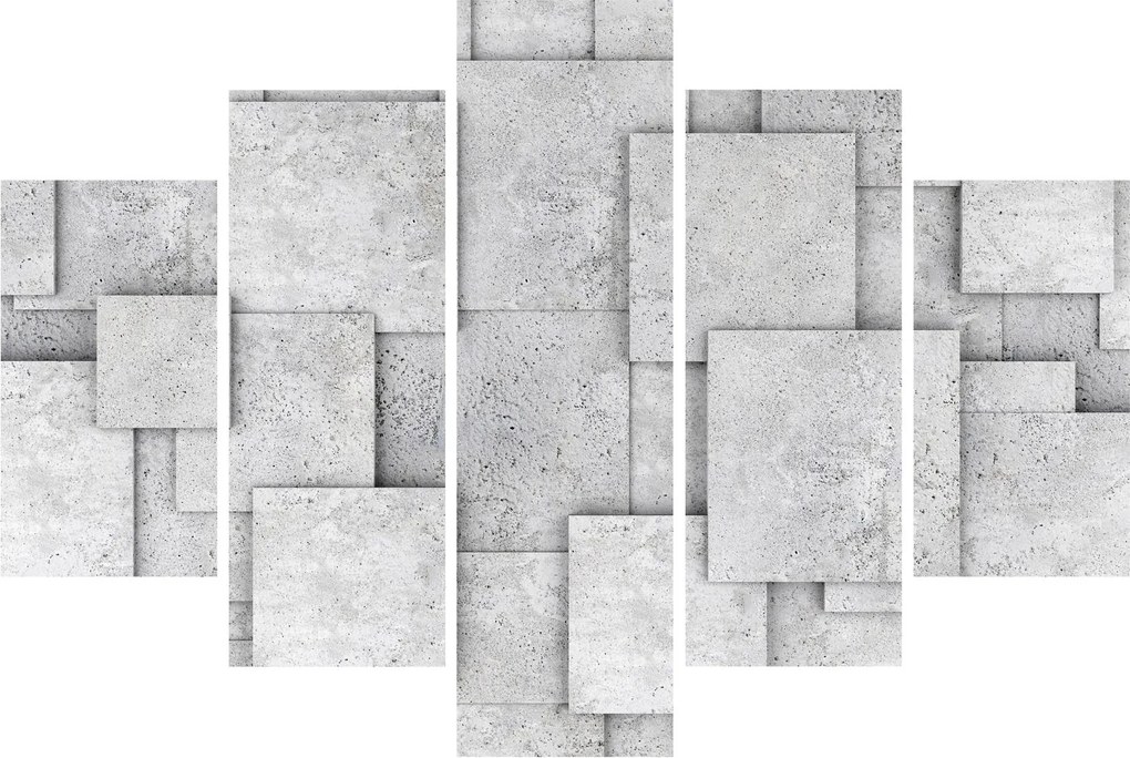 Tablou - Abstracție cu faianță de beton (150x105 cm)