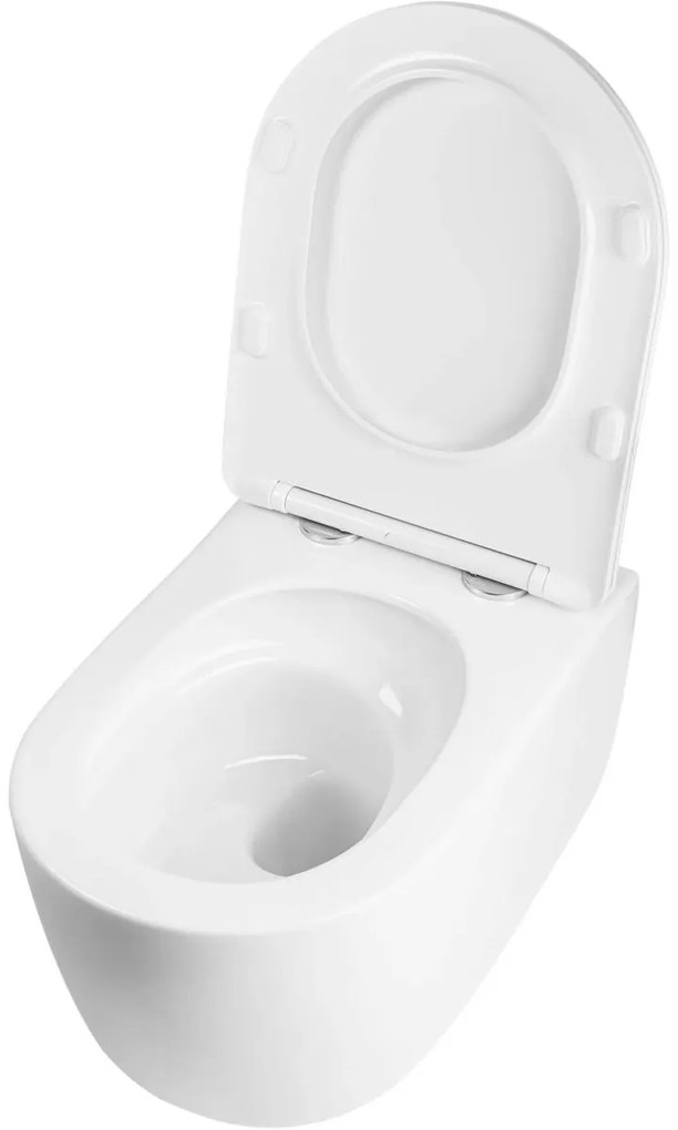 Rea Eddy vas wc cu capac soft-close agatat da alb lucios REA-C6560