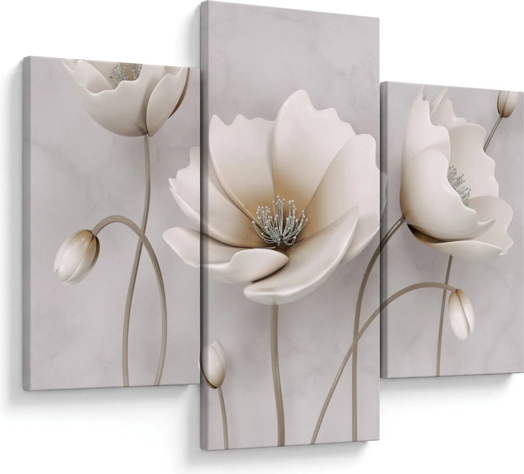 Tablou cu florile albe (90x60 cm)