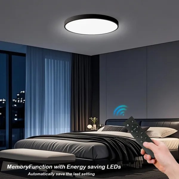 Brilagi - Lampă LED dimerizabilă POOL SMART, 100W, 230V, diam. 80 cm, Wi-Fi Tuya, neagră + telecomandă