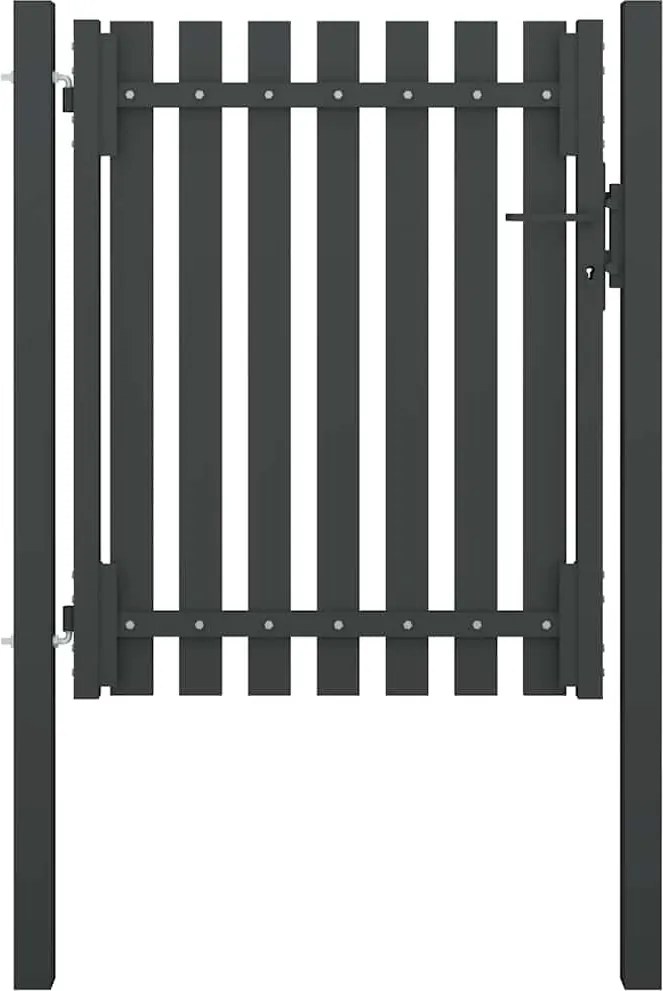 vidaXL Poartă de gard de grădină, oțel, 100x100 cm, antracit