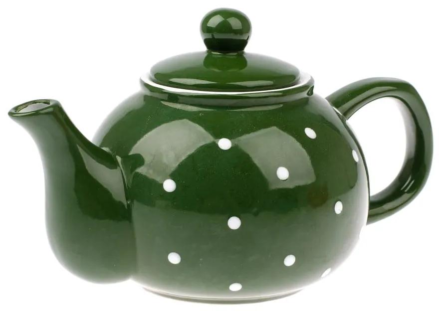 Ceainic din ceramică Dakls Dots, 1 l, verde