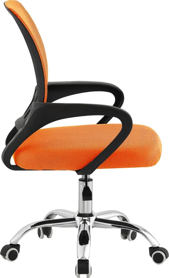 Scaun de birou, portocaliu/negru, DEX 4 NEW