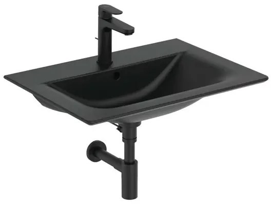 Lavoar pe mobilier Ideal Standard Connect Air 64x46 cm negru mat