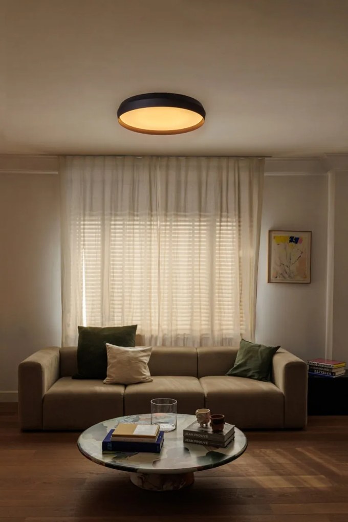 Lustra / Plafoniera LED design modern slim SHOKU 60cm negru