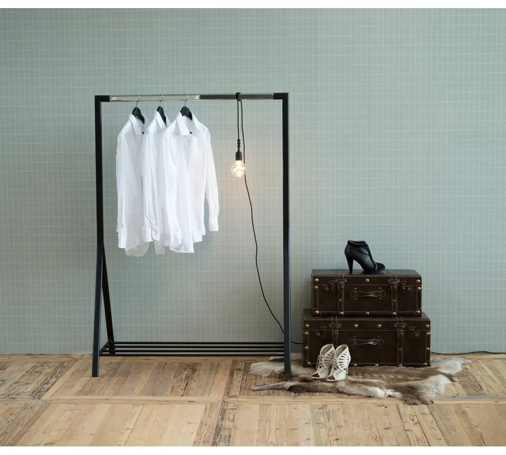 Suport de haine din metal negru Brent - Actona