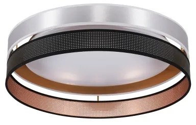 Duolla-Plafonieră LED ROLLER DUO SH. LED/24W/230V d. 45 cm argintiu/negru