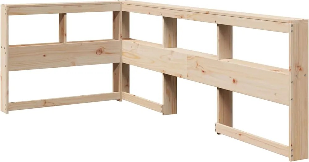 vidaXL Bibliotecă tăblie în formă de L, 75 cm, lemn masiv de pin