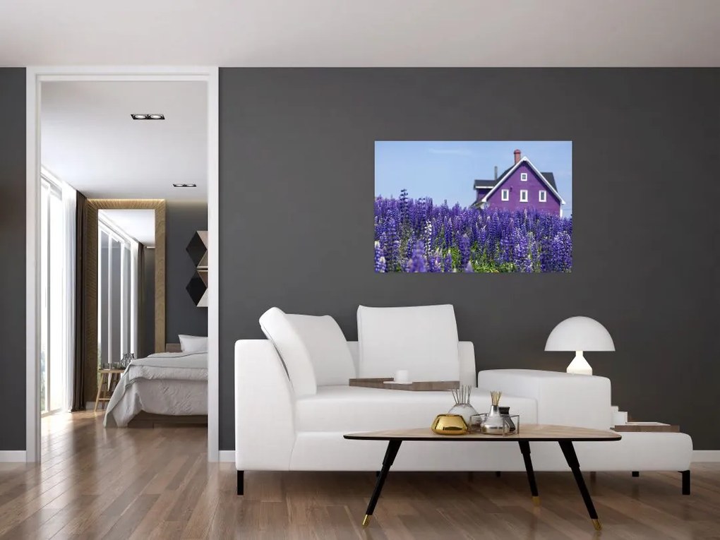 Tablou cu câmp de lavanda (90x60 cm)