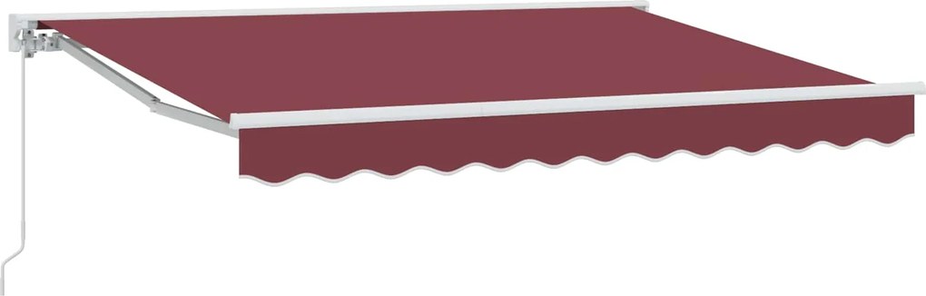 vidaXL Copertină retractabilă manuală Burgundy 3 x 2,5 m