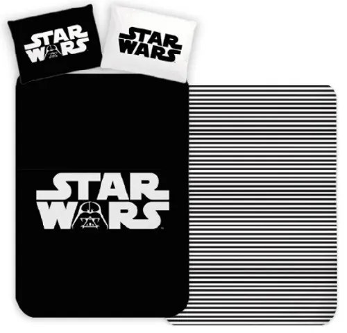 Star Wars Black set de lenjerie de pat 140x200cm, 70x90 cm
