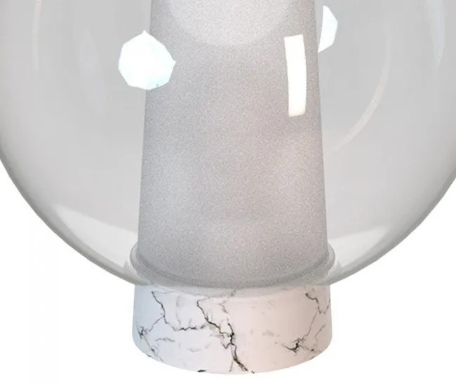 Veioza, Lampa de masa design modern Nora auriu/ marmura alba