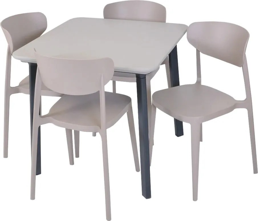 Scaun de grădină maro deschis din plastic Mare – Rojaplast