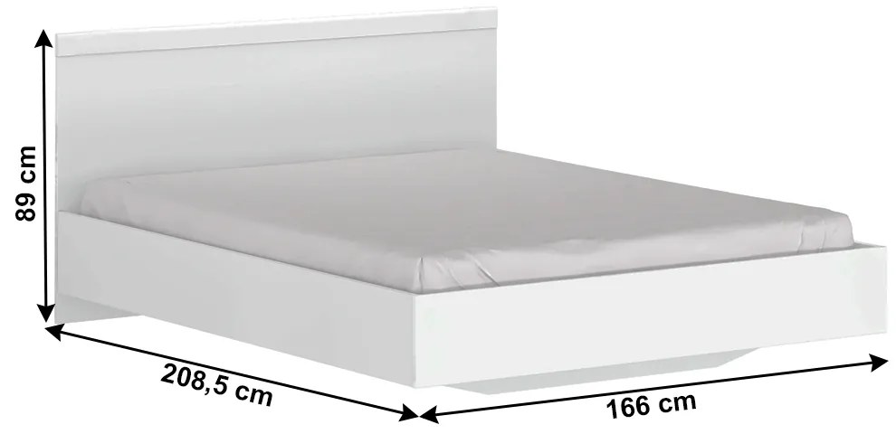 Pat matrimonial 160 cm Lafer (alb). 1034089