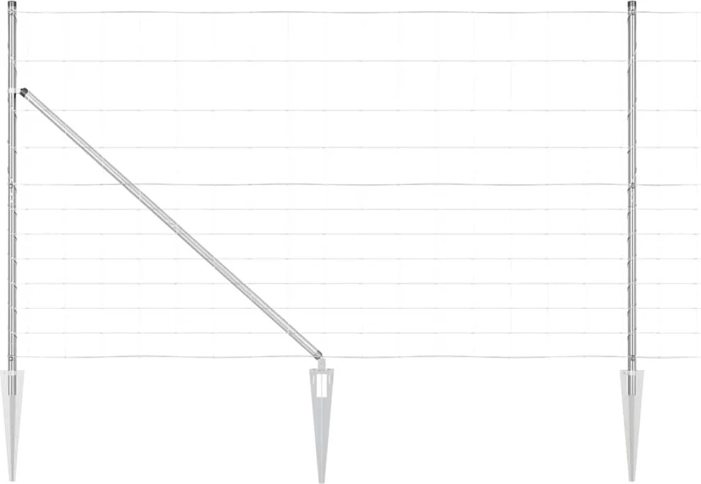 vidaXL Stâlp de gard. Galvanizat 25 x 1,4 m Oțel