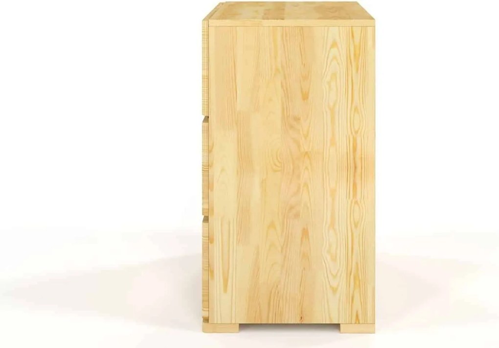 Comodă lemn masiv TerraCraft Pin 3 Sertare, 80 × 45 × 81 cm - Natural
