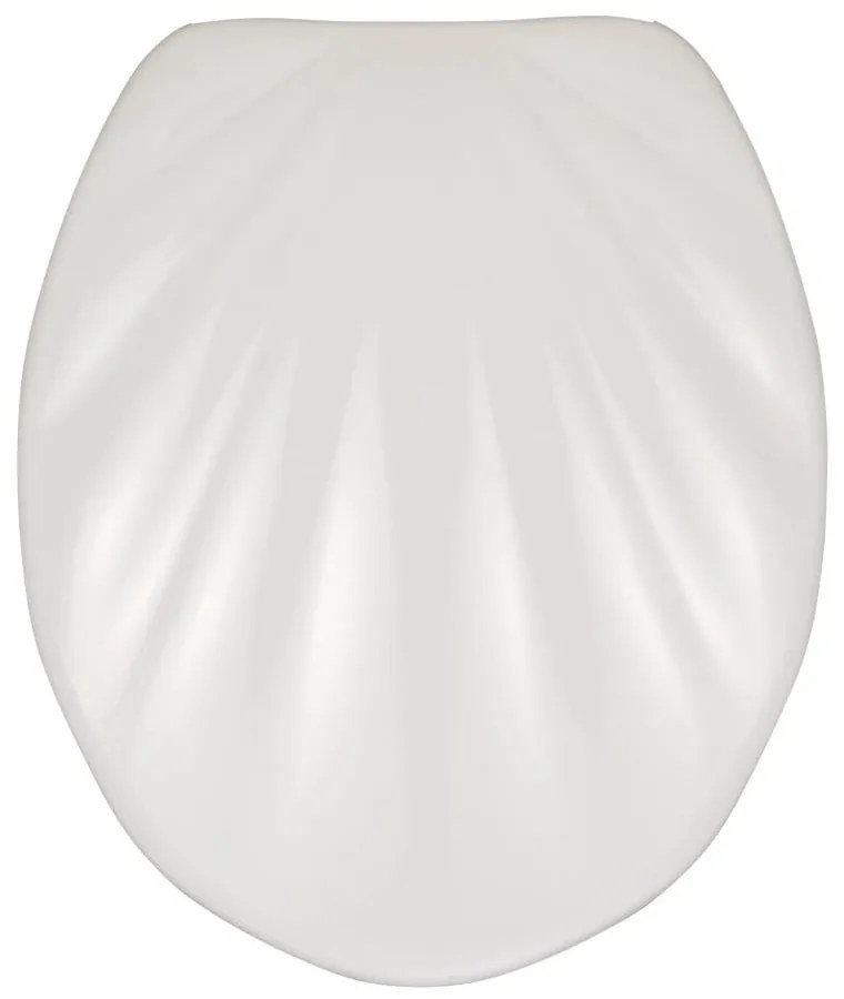 Capac WC cu închidere lentă Wenko Premium Sea Shell, 45,5 x 38 cm, alb