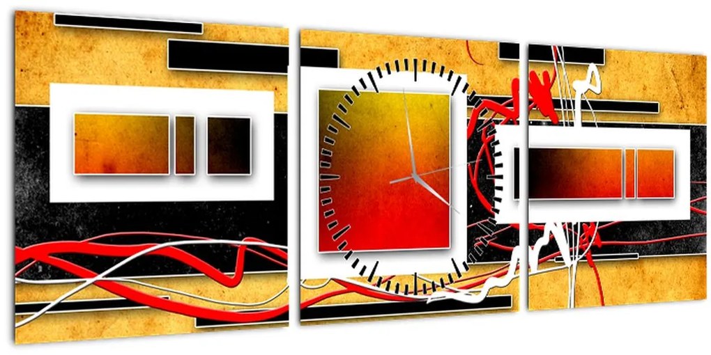 Tablou - Abstract (cu ceas) (90x30 cm)