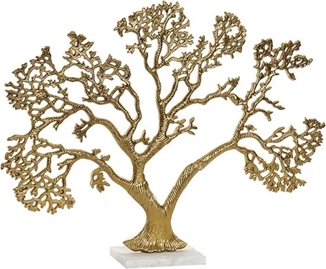 Statueta Golden Tree din metal auriu 46 cm