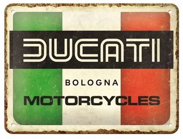 Placă metalică Ducati - Italy Giugiaro Logo