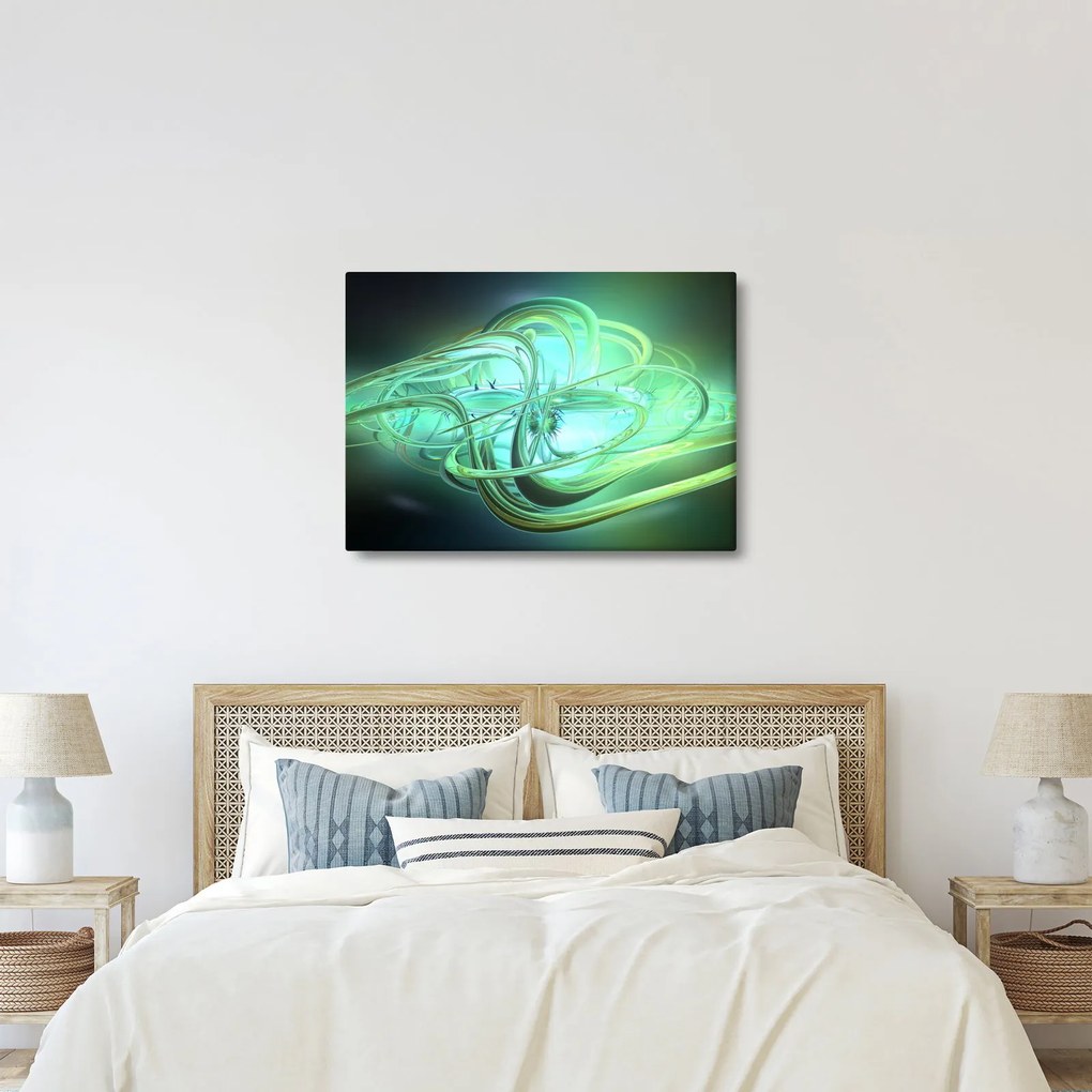Tabloul cu abstracție verde (70x50 cm)