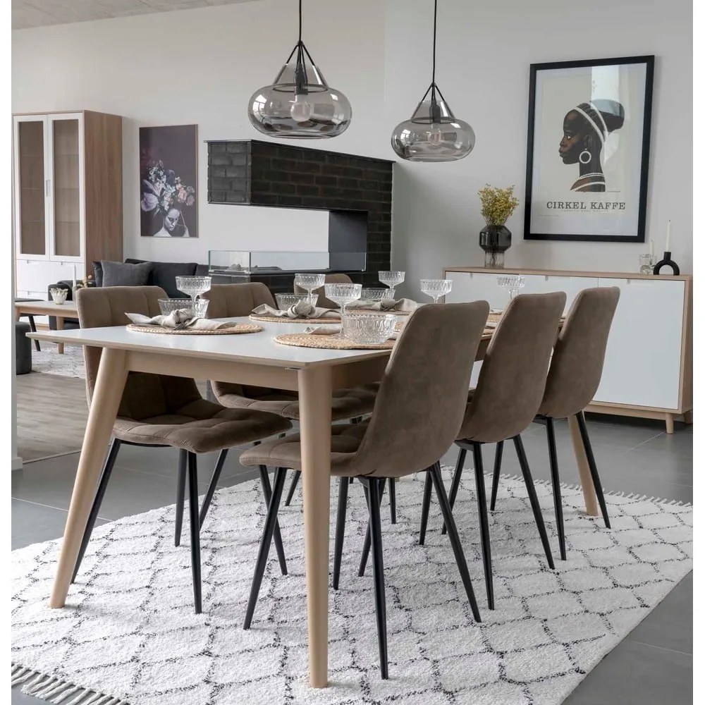 Scaune de dining maro deschis 2 buc. Moseby – Bonami Essentials