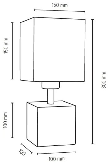 Lampă de masă Spot-Light 7199174 TRONGO SQUARE 1xE27/25W/230V