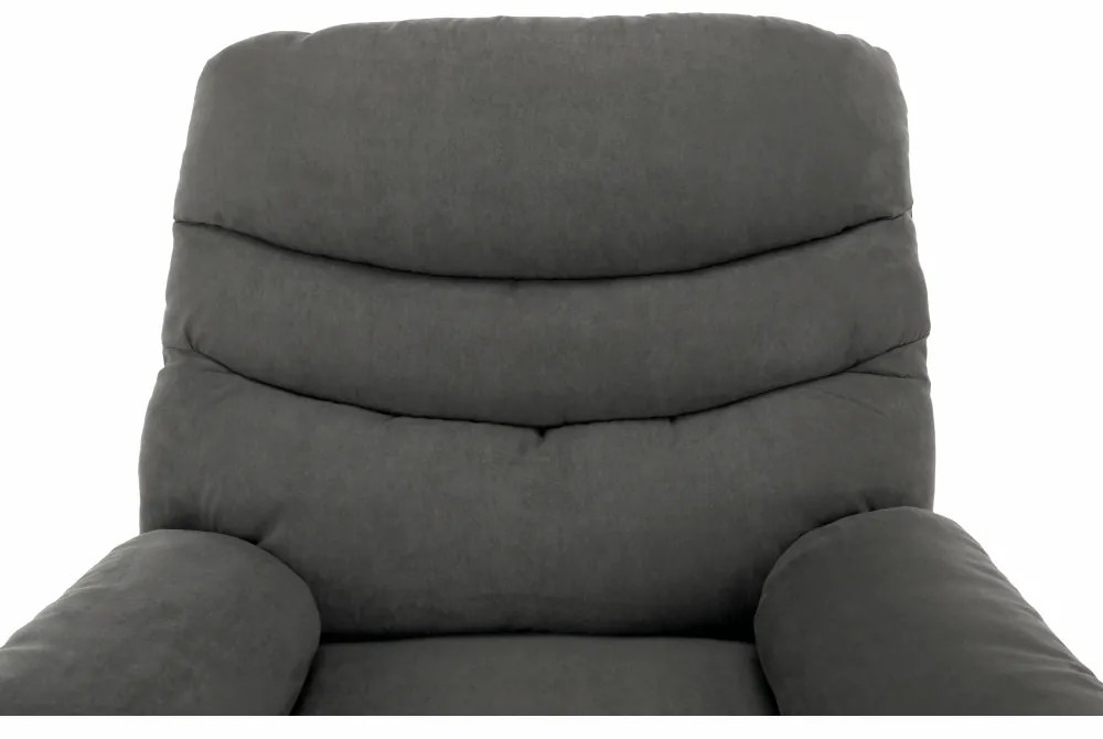 Fotoliu reglabil masaj, material textil catifea gri, LAMBERT