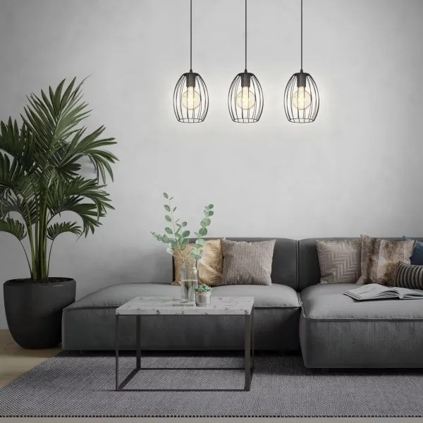 Lustră pe cablu Brilo WAKTU 3xE27/60W/230V arbore de cauciuc