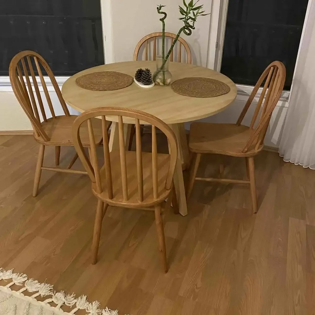 Masa rotund  dining din lemn  Homs, seria A-620,90 x 75 cm,30176