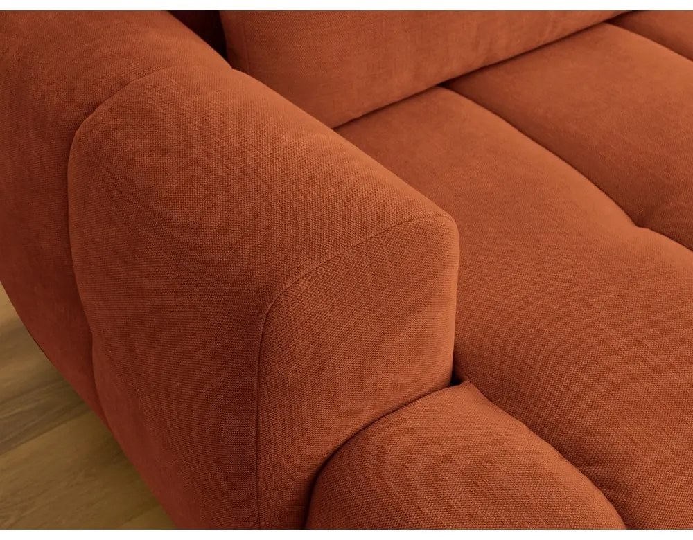 Colțar cărămiziu extensibil/cu spațiu de depozitare (cu colț pe partea dreaptă/cu șezlong) Fuji – Bobochic Paris