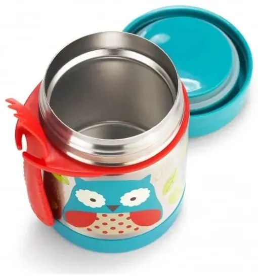 Recipient termoizolant cu lingură/furculiță Skip Hop ZOO 325 ml bufniță