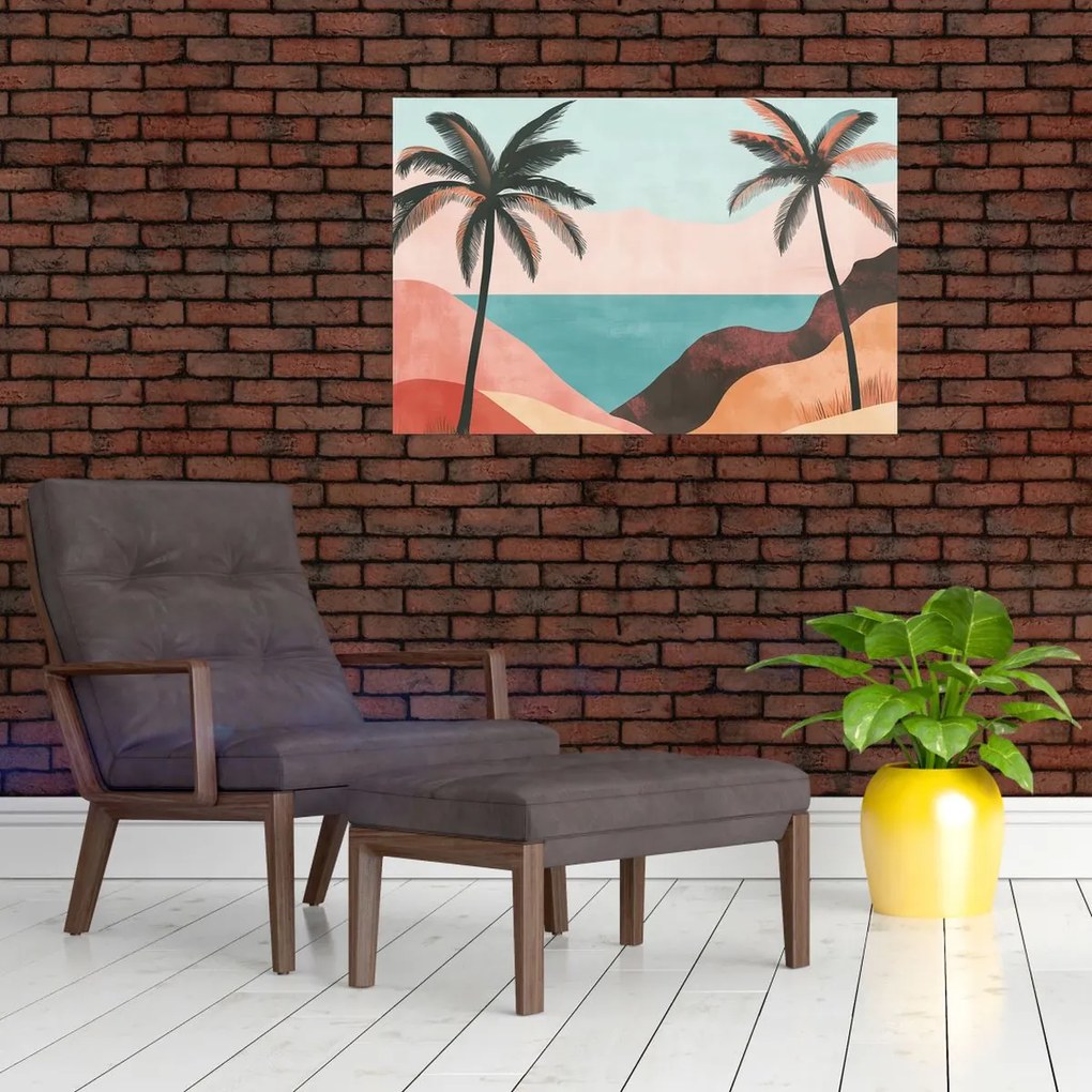 Tablou - Palmieri la mare (90x60 cm)