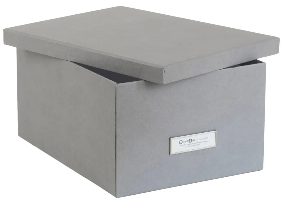 Set 3 cutii de depozitare Bigso Storage Box of Sweden Inge, gri