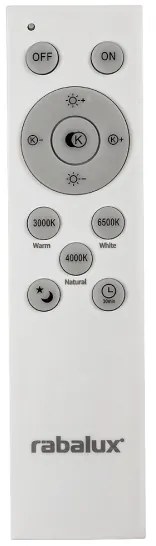 Rabalux 2130 - Plafonieră LED dimabilă LUPITA, 40W/230V, neagră, cu telecomandă