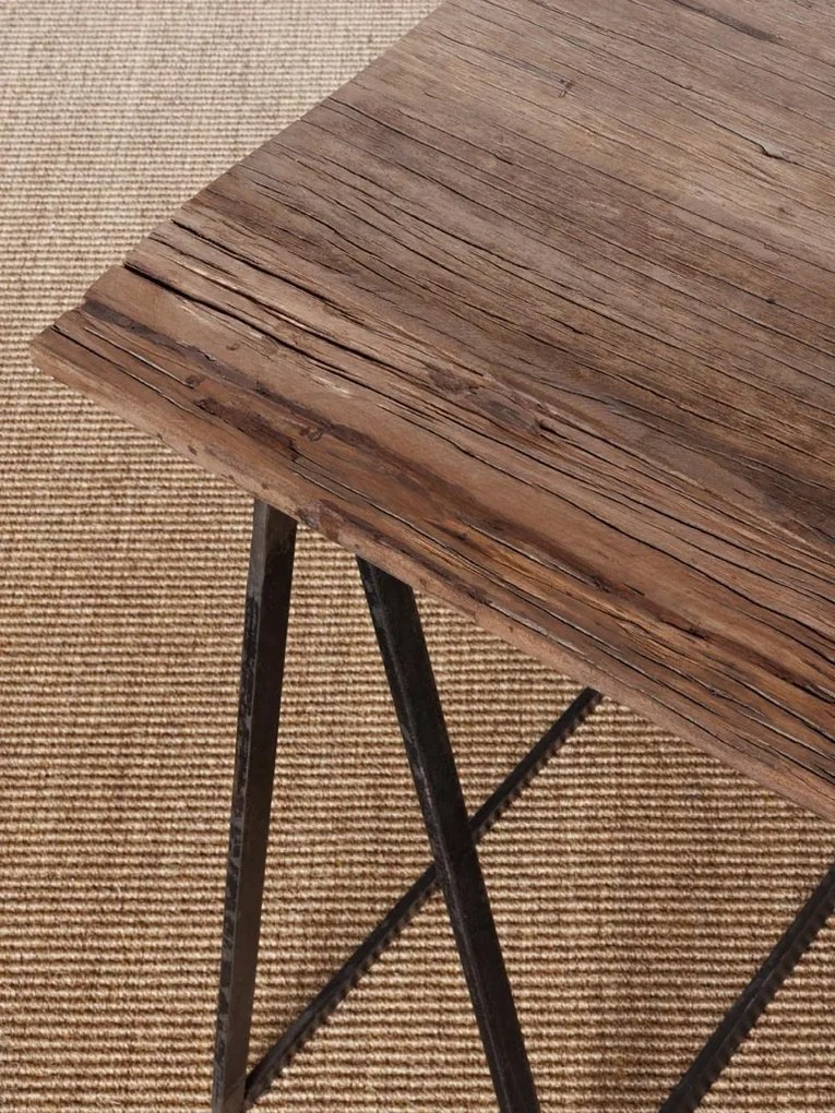 Masa dining, din lemn reciclat, cu aspect vintage, Sutton