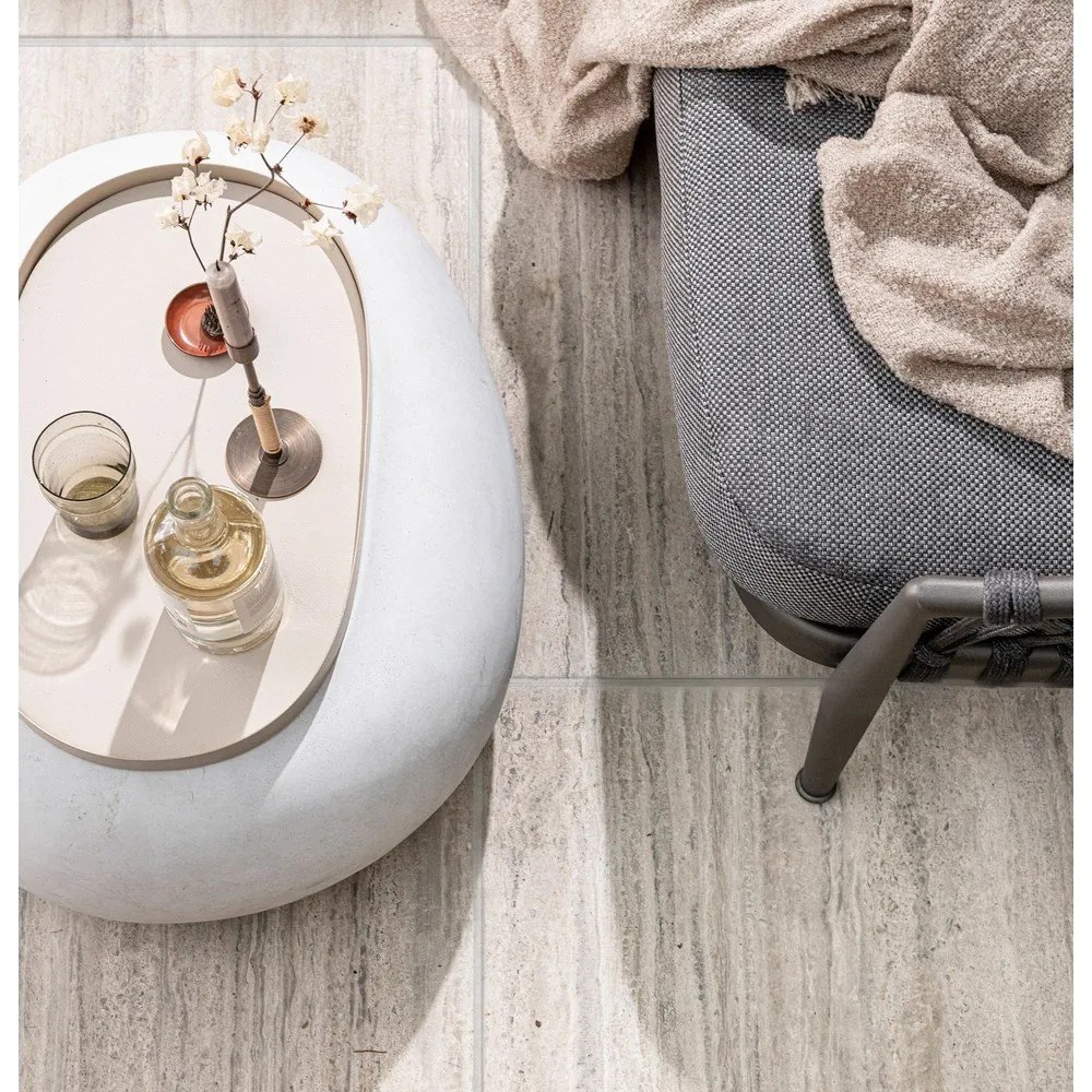 Măsuță de cafea albă 49x65 cm Pebble – vtwonen