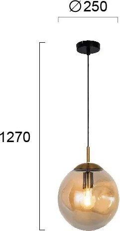 Lustră suspendată pe cablu OSCAR, 1xE27/40W/230V, bej fumuriu