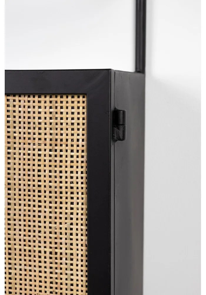 Dulap vinotecă din ratan negru 18x100 cm Guuji - White Label