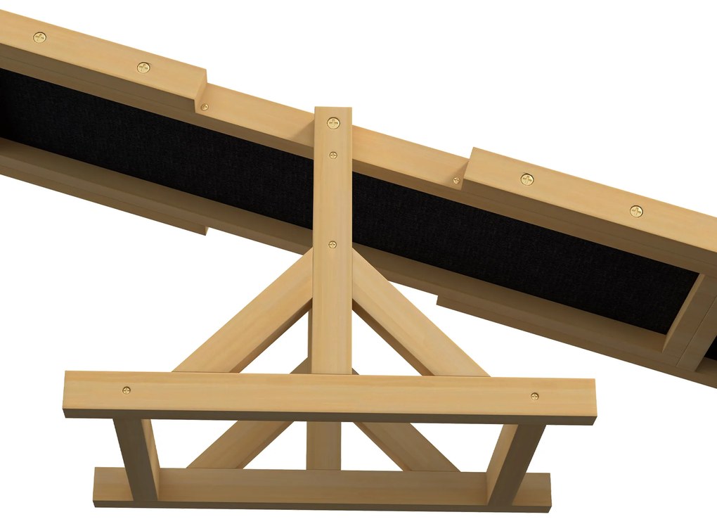 PawHut Balansoar pentru antrenament de agilitate la câini, antiderapant, cu o capacitate de încărcare de până la 50 kg, 180 x 30 x 30 cm | Aosom Romania