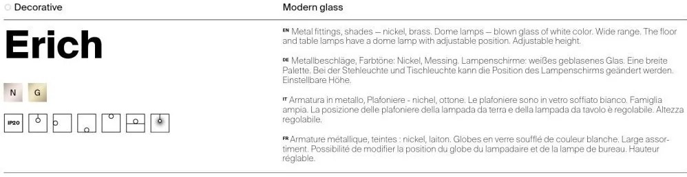 Candelabru design deosebit cu 8 surse de lumina Erich MYMOD221-PL-08-G