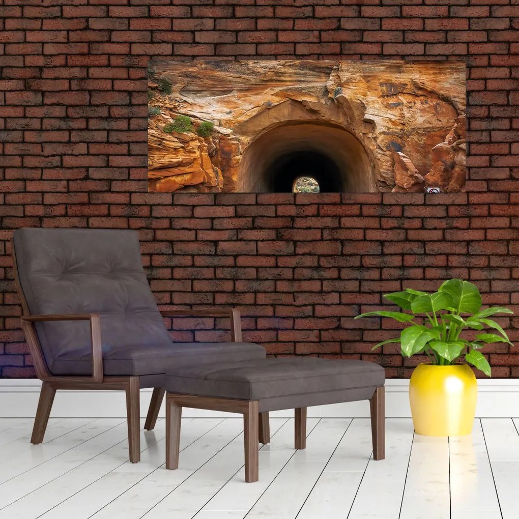 Tablou - tunel în stâncă (120x50 cm)